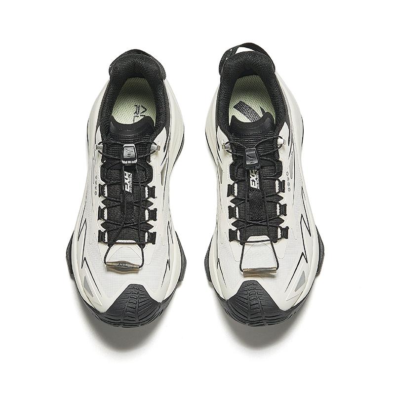 Anta Tracing Men Water Resistant Professional Outdoor Hiking Shoes Ivory White Black 922435503-1
