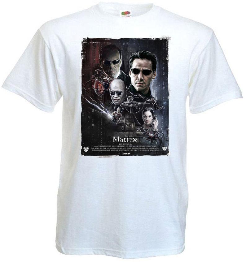 Matrix v2 T-shirt white movie poster all sizes S5XL M