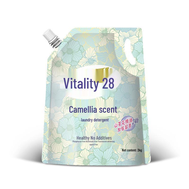 Vigor 28 Camellia Laundry Detergent: Stain Removal, Long-Lasting Fragrance, Economical Home-Use Pack, Genuine Product Basic
