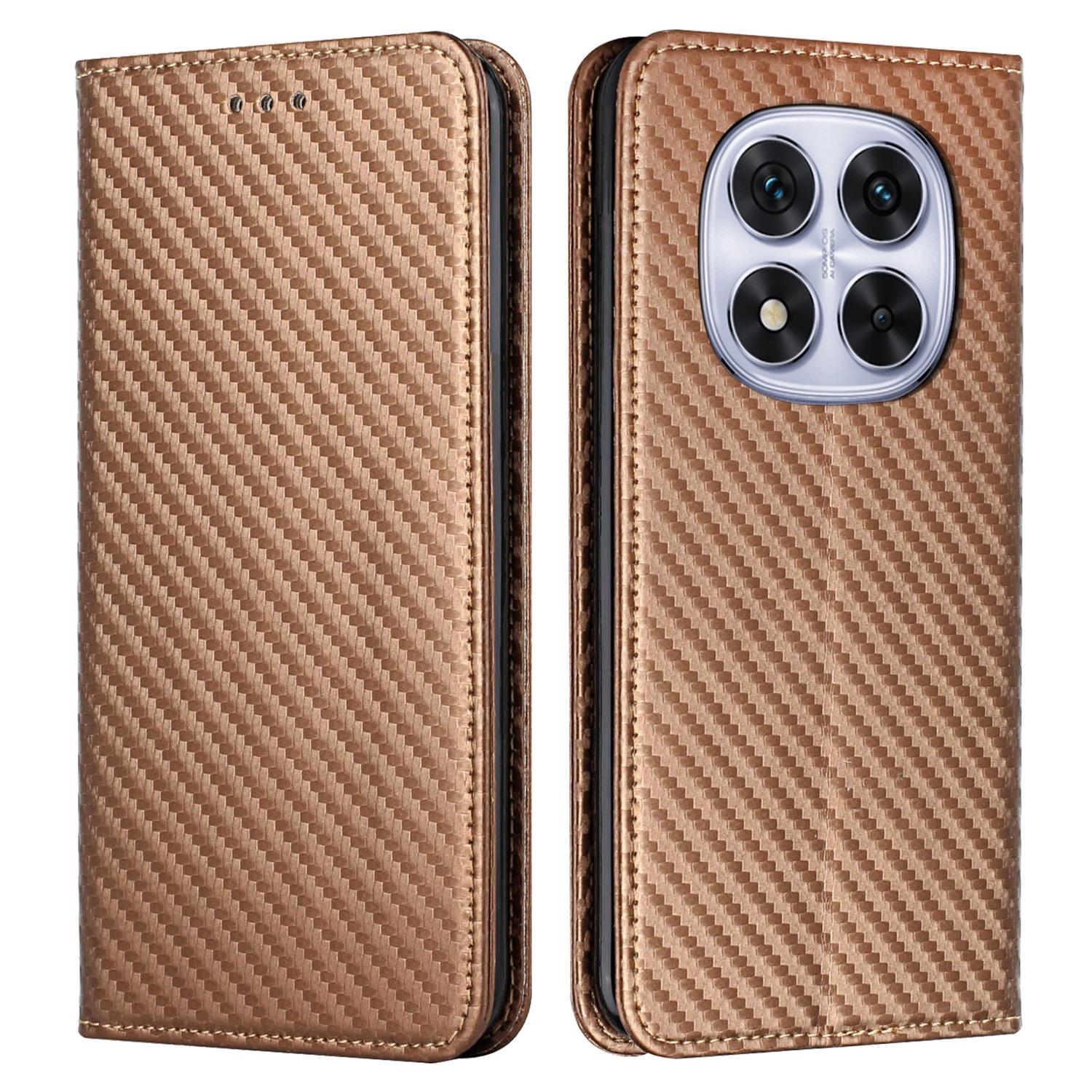 

Для Xiaomi Redmi Note 14 Pro+ 5G/Note 14 Pro 5G/Note 14 Pro 4G/Poco X7 5G Чохол Шкіряний Фліп Чохол для Телефону Підставка Brown