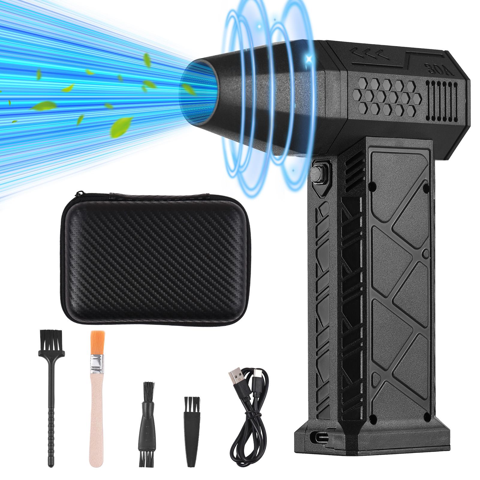 

Электрический воздушный пылесос 130000 об/мин Бесщеточный двигатель Бесступенчатая регулировка скорости ветра Встроенный турбовентилятор with storage case