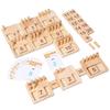 Crianças Montessori Tabuleiro Sensorial de Matemática de Madeira Contagem com Palitos Combinando Blocos Numéricos Aprendizagem Pré-escolar Brinquedos Educativos Crianças Pequenas
