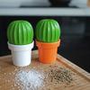 QUALY Tasty Cactus Salt and Pepper Shakers, Orange, 5.5 X 5.5 X 9.4 Cm, 5217091OR