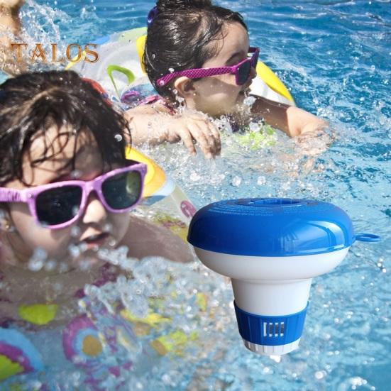 Pool Dispenser Chlorine Dispenser with Clip Bromine Tablet Dispenser Pool Chlorine Floater with Adjustable Flow Vents Balanced Chemical Dispenser for