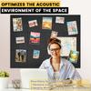 12 Pcs Felt Bulletin Board Cork Board Felt Sound Insulation Panels with 60 Adhesive Stickers and 35 Nails Cork Board Alternative
