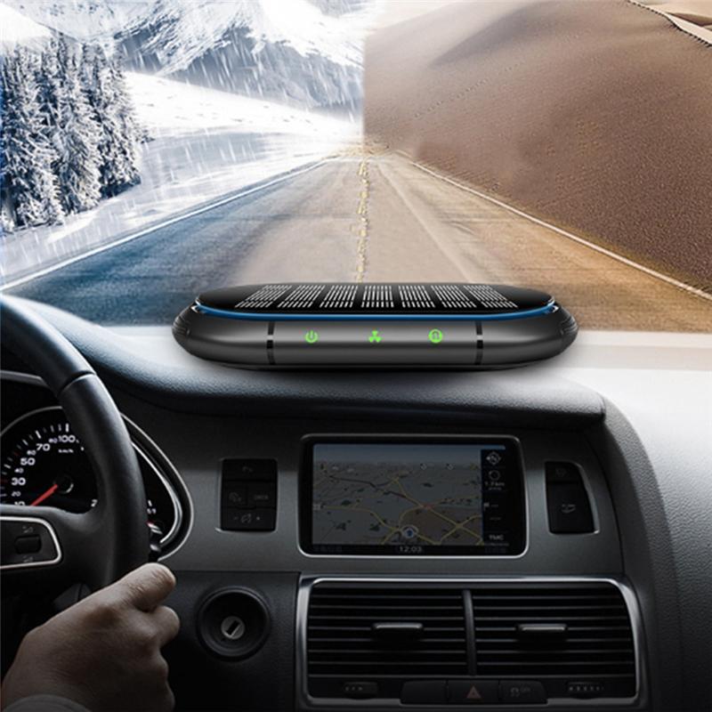 Premium-For Car Supplies USB Solar Air Freshener Negative Generator With Three-Layer Filter For Car Interior Use Black