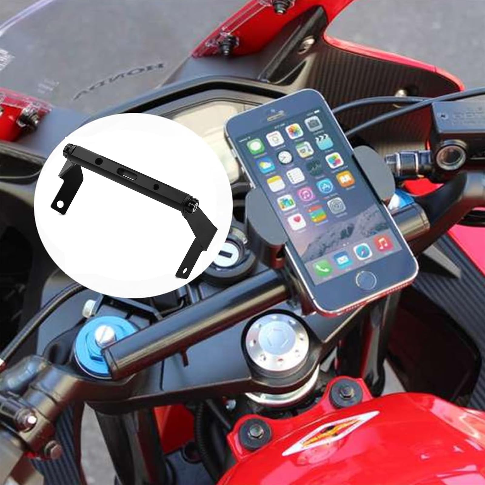 

Motorcycle Clamp Bar Holder for Honda CBR400R and CBR500R & Multi-Bar (2019-2023) (2019-2023) (Black) чёрный