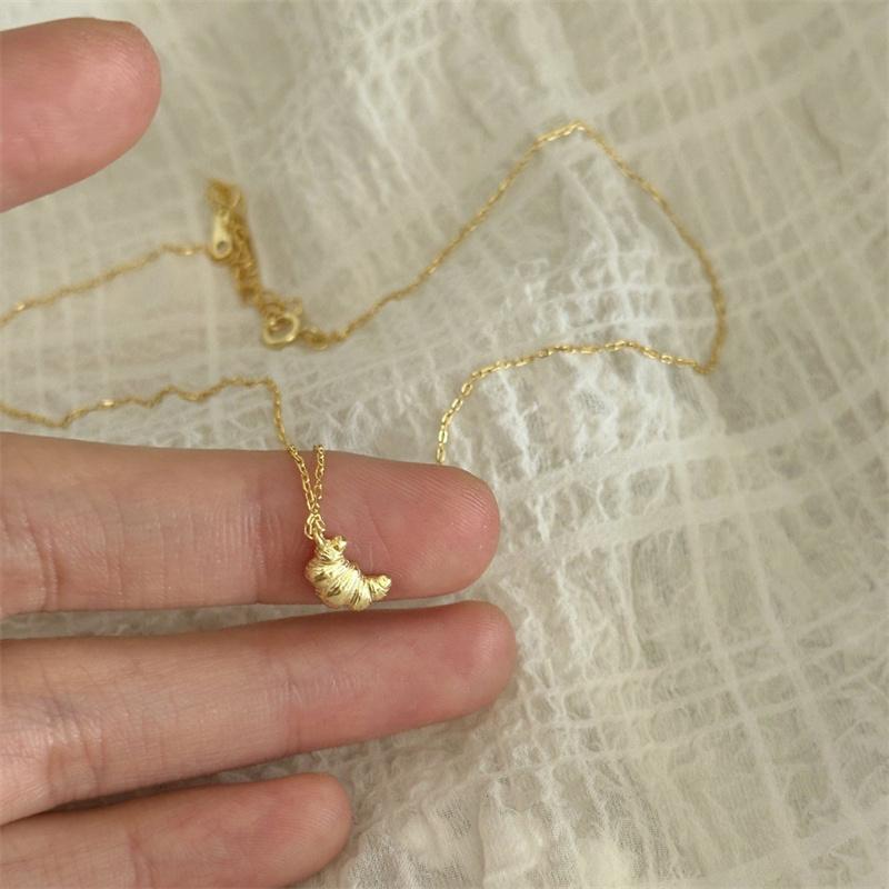 Náhrdelník s přívěskem ve tvaru croissantu pro ženy, přátelský přívěsek, choker, dívčí, nejlepší dárek, trendy jemné šperky
