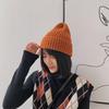 New Winter Mohair Pullover Hat Korean Style Curled Bell Shaped Knitted Hat for Women Candy Colored Warm Woolen Hat