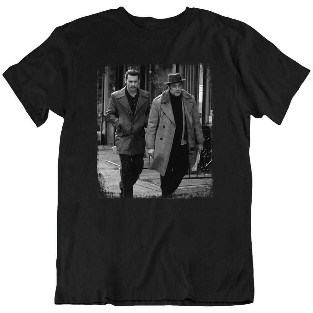 Donnie Brasco Pacino Depp Movies 70s Gangster Gang Mafia T Shirt Tee Gift New S
