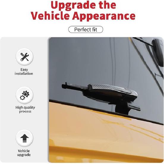 2pcs  Rear Window Rain Wiper Cover Trim Decor For Ford Bronco Sport Carbon Fiber