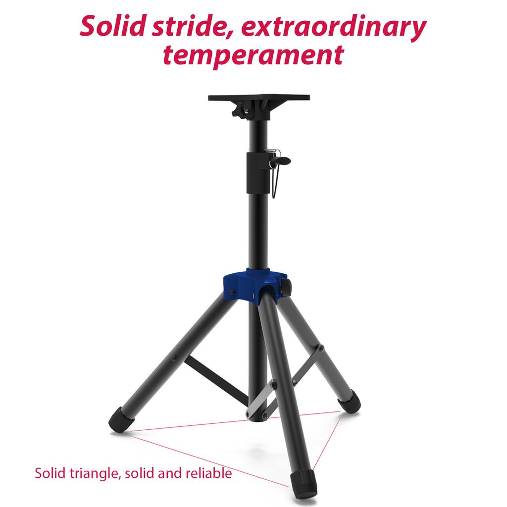 Speaker Stand Studio Monitor Speaker Tripod Stand Heavy Duty Telescoping Height Adjustable Non slip Three point