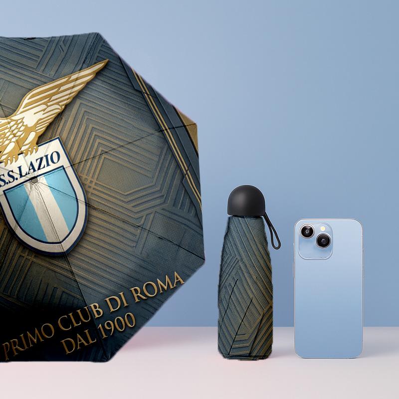 Lazio FC Mini 5 Fold Pocket Umbrella Compact Lightweight Anti UV Rain Sun Protection Umbrella Portable Travel Umbrella
