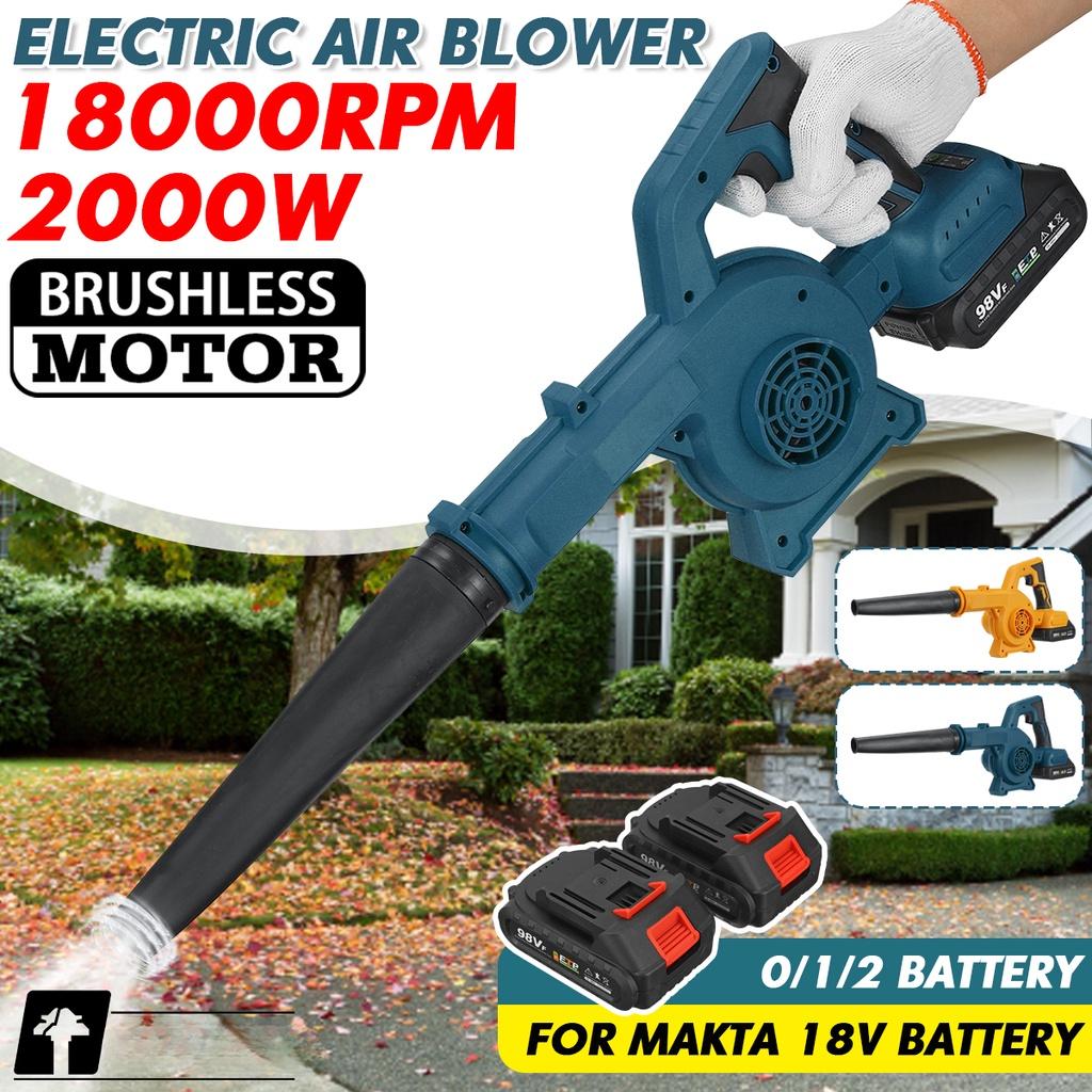 Cordless Electric Air Blower Vacuum Handheld Leaf Collector Turbo Blower Computer Dust Cleaner for 18v Battery 98VF 2000W