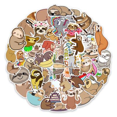 50 Sloth Cartoon Anime Graffiti Sticker Notebook Water Cup Creative Cute Post Paper