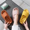 EVA Sklisikre Tykksålede Badesandaler - Sommer Deodorant, Hul Design for Innendørskomfort