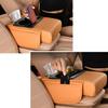 Car Armrest Cushion,5-In-1 Center Console Cover With 2 Storage Bags Cup Holder, Tissue Box Slot, Phone Slot For Sedans, Car Accessories Interior