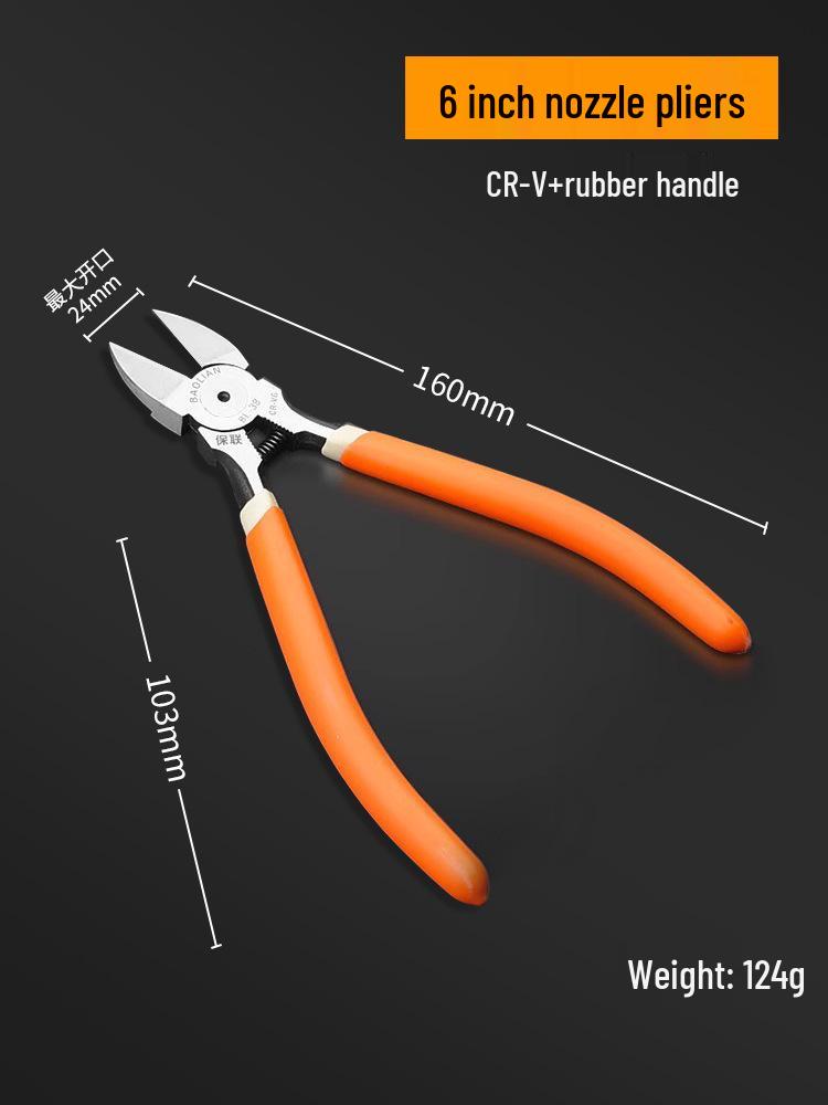 Industrial Grade Diagonal Pliers and Sprue Cutters - Versatile Electrician's and Modeler's Tool for Precision Cutting