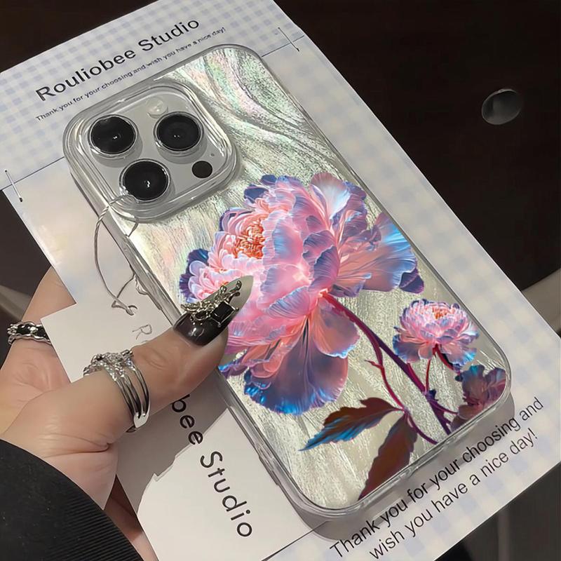 Pink Cherry Floral Design Phone Caae For iPhone 17 16 15 14 13 12 11 Pro Max XS X XR 7 8 Plus 16E 17 Air Shockproof Bumper Cover