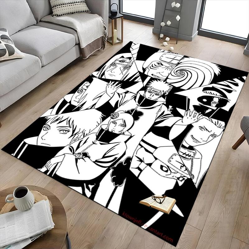 1pc Naruto Vs Itachi Clash Shadows Carpet for Playroom Bedroom Living Room Sofa Home Decor,kids Game Area Rug Non-slip Floor Mat Y723115