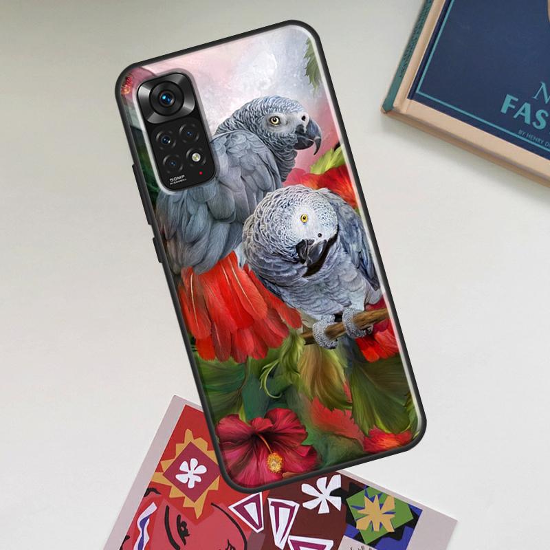 Animal Parrot Birds Case For Xiaomi Redmi Note 12 Pro Plus 8 9 10 11 Pro 8T 9S 10S 11S 12S 9C 10A 10C 12C Cover