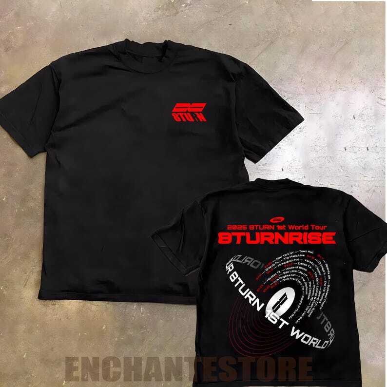 8Turn 1st World Tour Shirt 8Turn Kpop Tshirt 8Turnrise Merch 2025 8Turn World Unisex T-Shirt XL