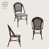 Homlly Francois French Rattan Outdoor Bistro Dining Patio Balcony Chair (X2PCS)