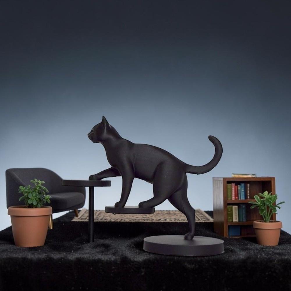 Einzigartige Katzen-Treppensteiger-Statuen 3D-gedruckte Ornamente im nordischen Stil Heimdekoration