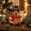 Capybara Resin Statue Compact Christmas Figurine for Entryway