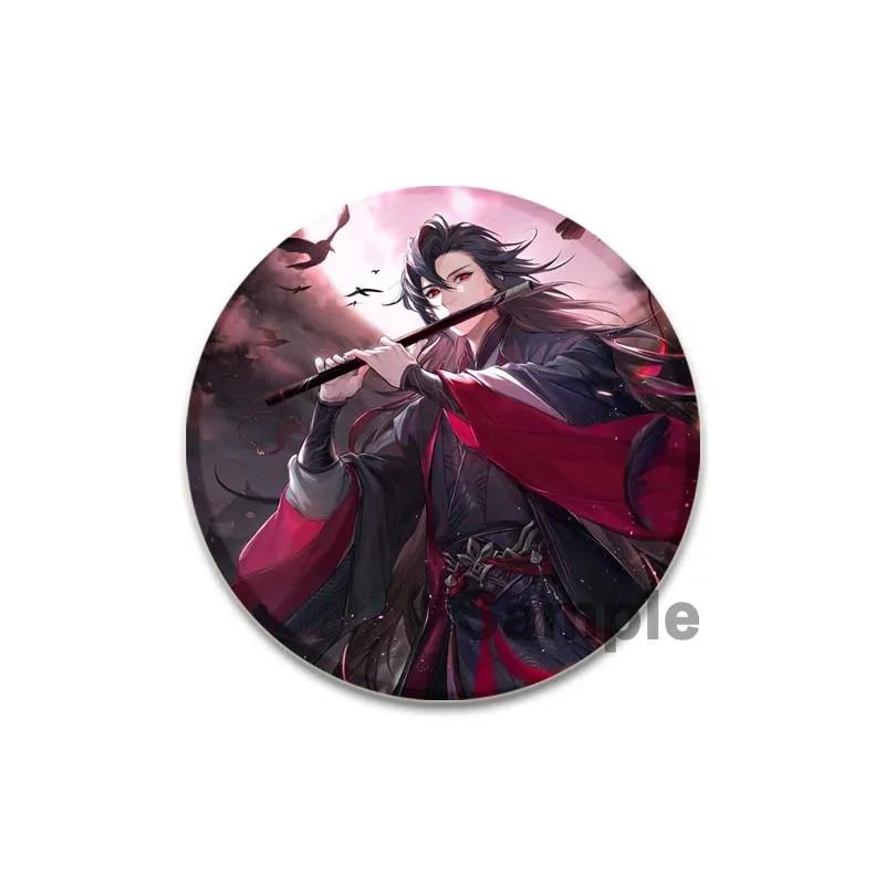 

32/44/58 мм аниме Mo Dao Zu Shi Брошь Вэй Усянь Значок Ручной Работы Жестяная Булавка Нагрудник для Рюкзака Одежда Ювелирные Изделия Аксессуары Подарки 32mm