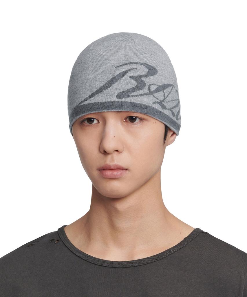 Nomaenyueol Raw Jacquard Beanie - Gray