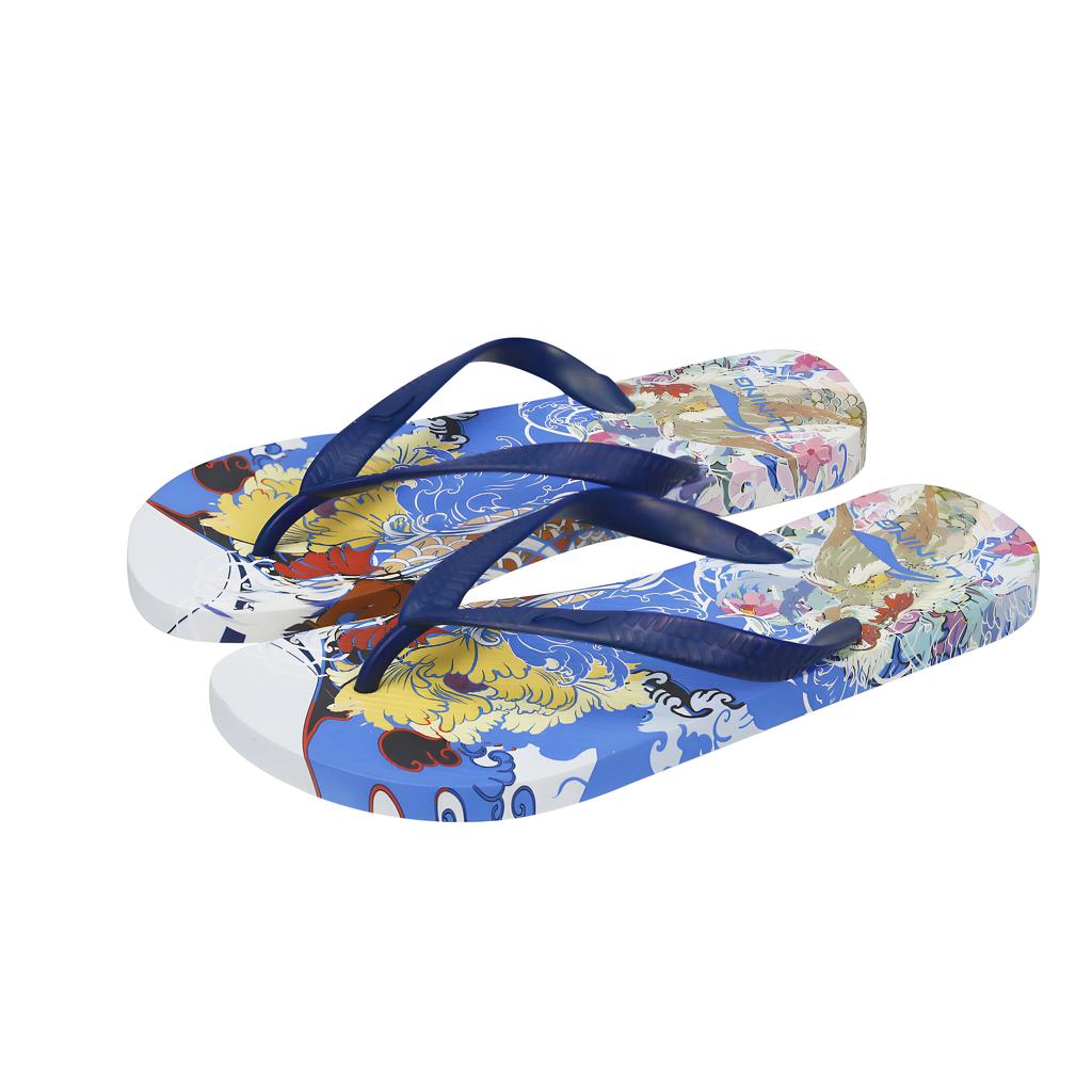 Li Ning Trendy Fashion Summer Dragon Descendant Anti-Wear Anti-Slip Quick-Dry Flip-Flops Unisex Footwear Light-Blue LNXT926-4