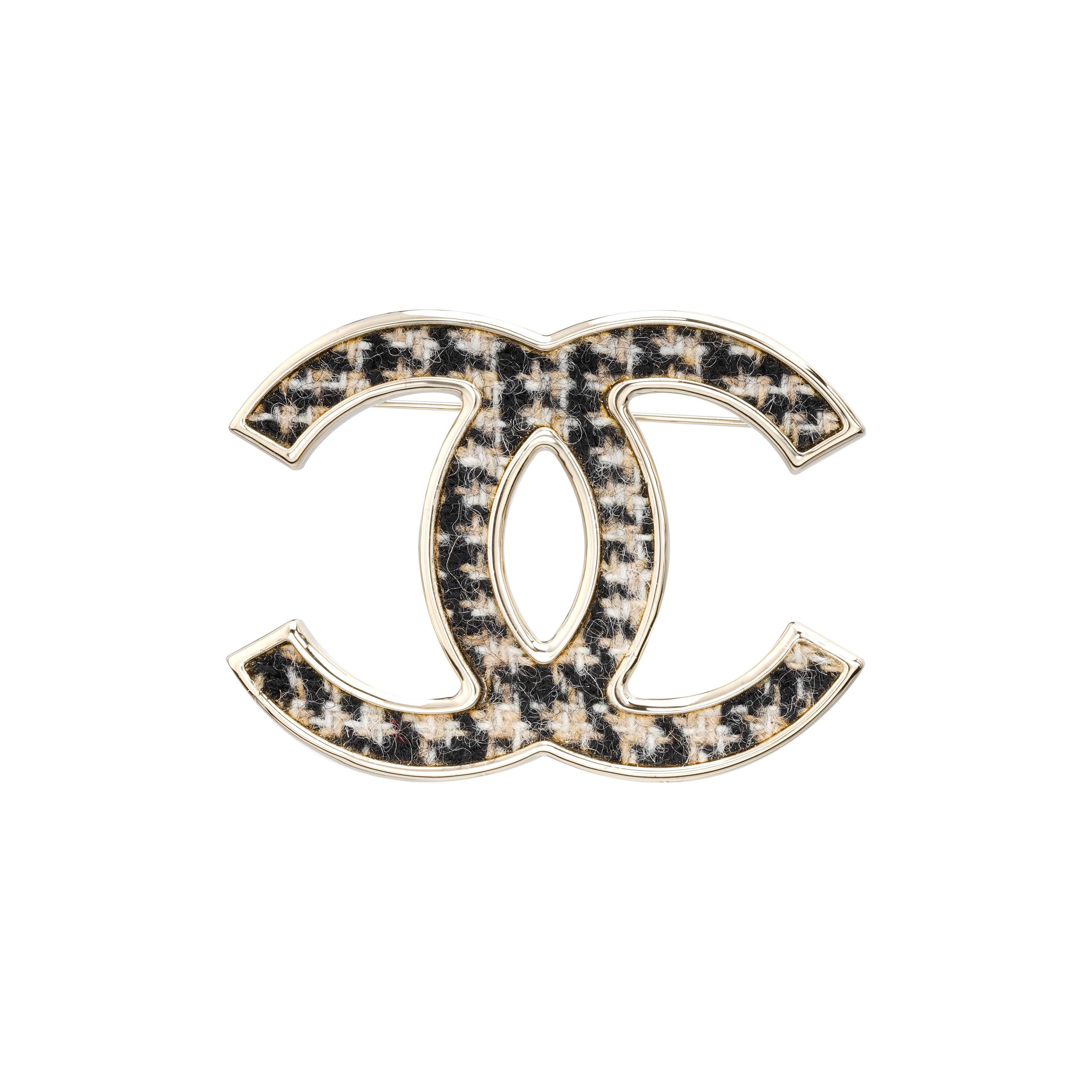 

Chanel Classic Double C Fashionable Brooch Women accessories Black Gold AB9482-B09311-NK599 Black Gold,F