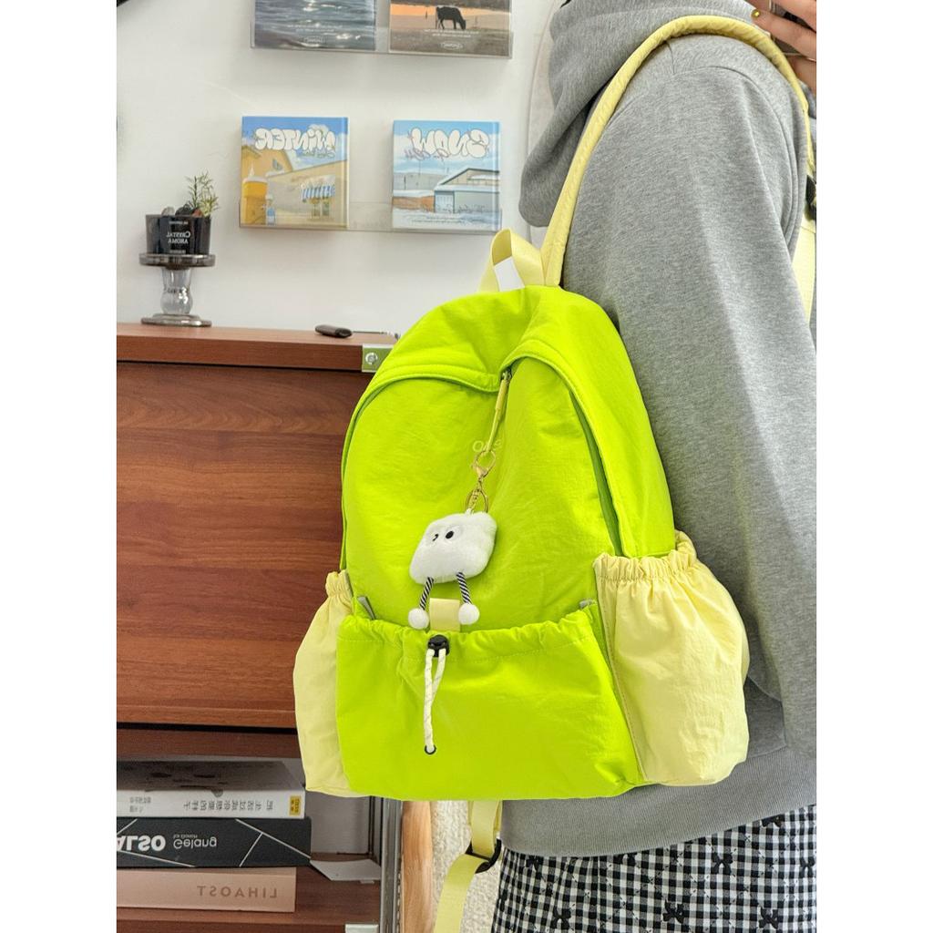 Student schoolbag simple ins style college student backpack women commuter versatile lightweight travel backpack