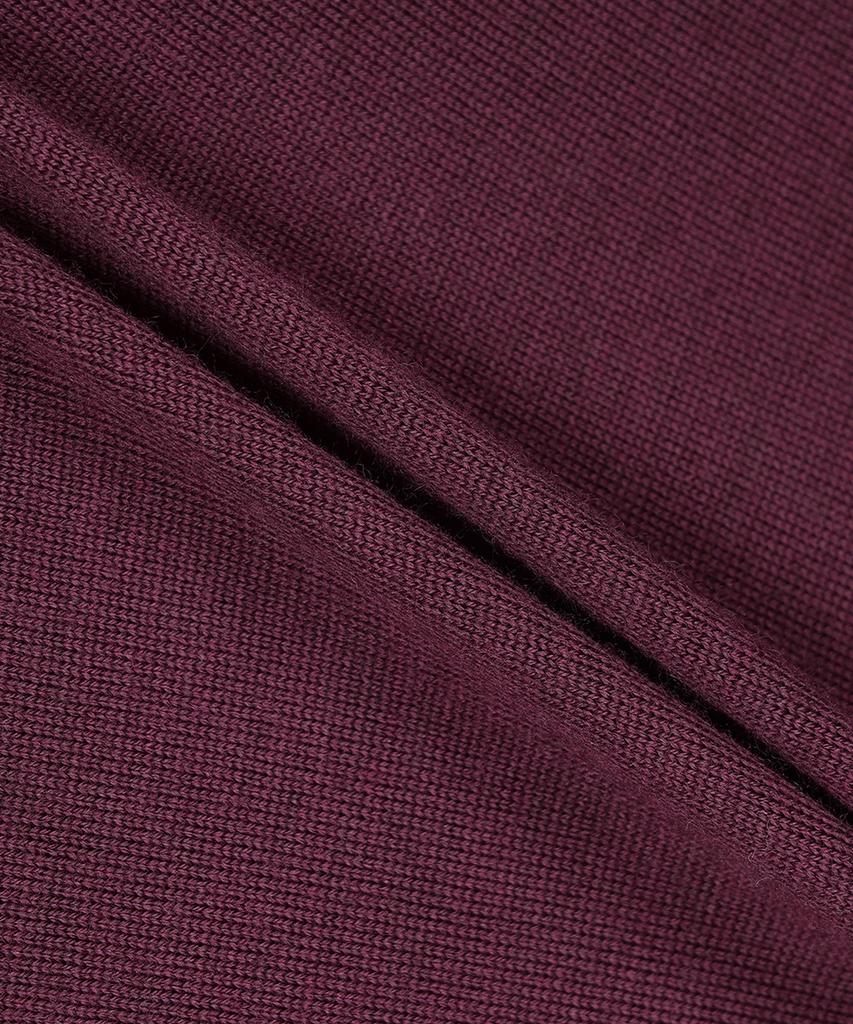 BROOKS BROTHERS Merino Wool Logo Polo Sweater (Burgundy) (Bbwtmnf301)
