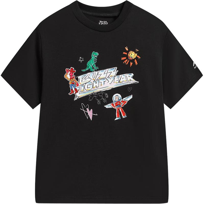 Детская футболка с коротким рукавом LI-NING для мальчиков, коллаборация с Disney, охлаждающая
