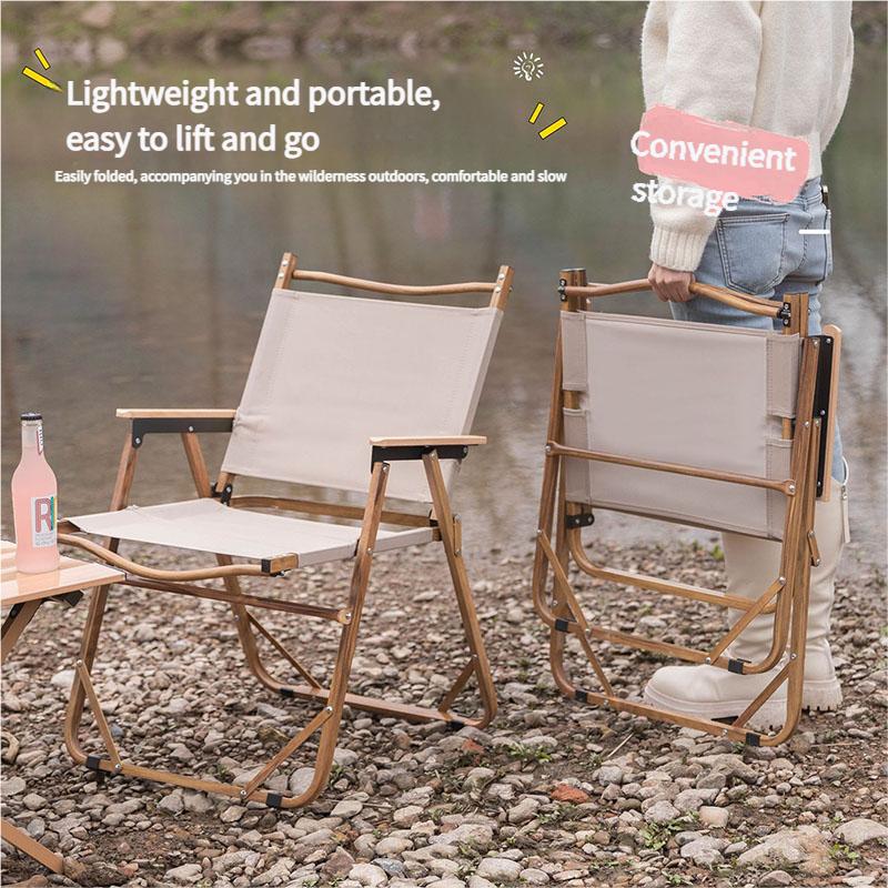 Aluminum Folding Chair Portable Camping Chair Heavy Duty Outdoor Picnic Chair Car Trunk Lightweight Chair for Beach Hiking