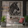 Handmade Black Metal Zebra Wall Art Safari Home Decor Animal Gift