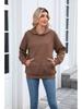 Solid Casual Loose Hoodies For Woman 2025 Autumn Designer Women's Oversized Long Sleeve Pullover Sweatshirts Vintage Female Tops
