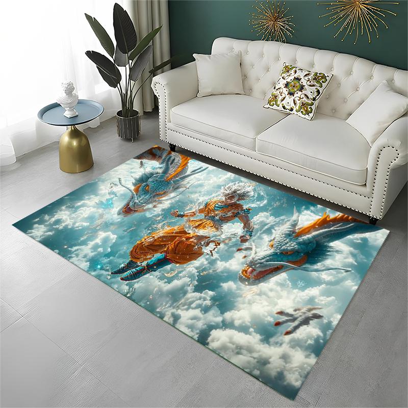 Cartoon D-Dragon Ball Anime Game Carpet Rug for Playroom Bedroom Living Room Sofa Home Decor,kid Area Rug Non-slip Floor Mat