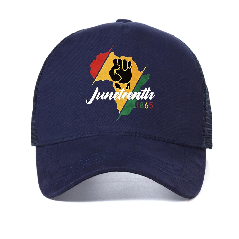 For Man Summer Juneteenth 1865 Print Baseball Cap Fashion Casual Breathable Snapback Hats Outdoor Mesh Cool Trucker Hat
