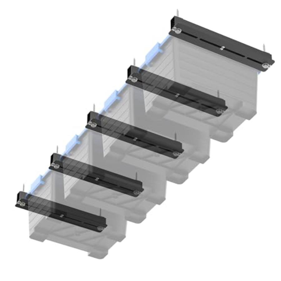 Ceiling Storage Rack, Heavy Duty Overhead Storage Rack for Garage, Adjustable Ceiling Bin Storage System, Sets, 16 Inch For4Bins