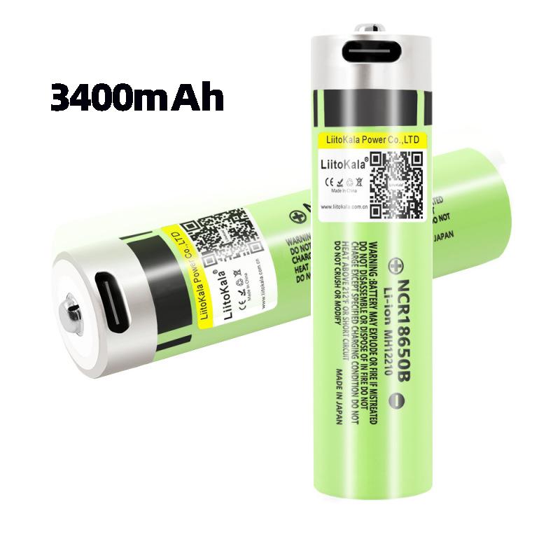 

USB-34B 18650 3400 мАч 3,7 В литиевая батарея Type-Ccharge