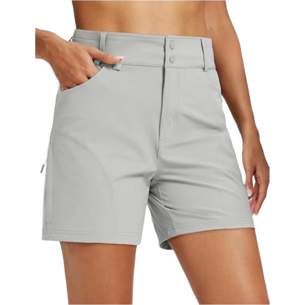 Leichte Wasserdichte Sportshorts für Damen mit Taschen Schnelltrocknendes Atmungsaktives Gewebe Bequeme Passform Outdoor-Sport Freizeitkleidung