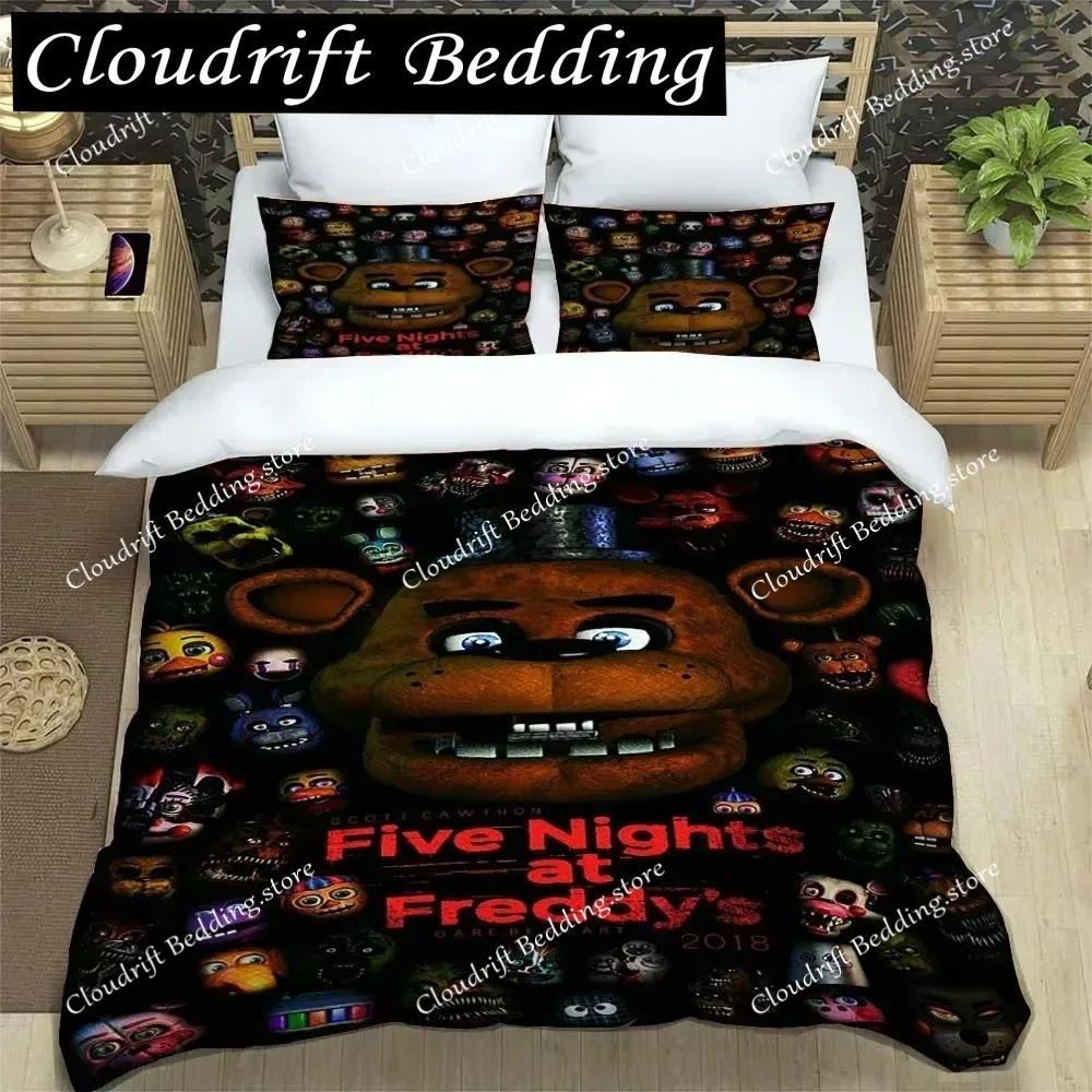 F-Five-Nights At Freddy´s FNAF Bedding Sheet Set King Twin Double Boys Bedding Mircofiber or Polyester Duvet Cover