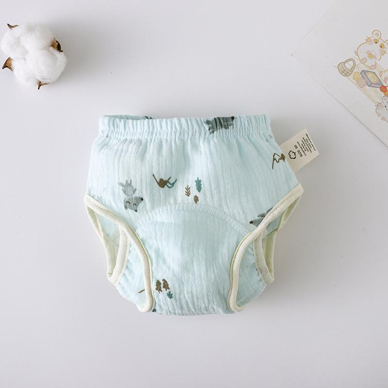 Korean Style Winged Baby Gauze Pull-up Pants: Pure Cotton Diaper Cover & Training Pants
