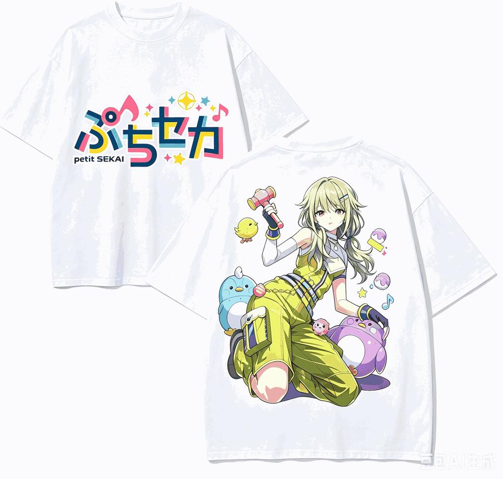 Project Sekai Colorful Stage Anime Lover TShirt Harajuku Cotton NewModel High Street Oversized Unisex Retro Fashion Couples