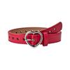Decoration Children Fashionable Peach Heart Buckle Belt Faux Leather Belt Waistband Waist Belt