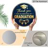 2D Flat Aluminum Graduation-themed Wall Decorations, Available in Various Sizes, with Elegant Navy Blue and Gold Foil Color Schemes, Making Them A