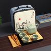 Portable Ceramic Ding Kiln Travel Kung Fu Tea Set Kuaike Cup Storage Bag Company Event Gifts